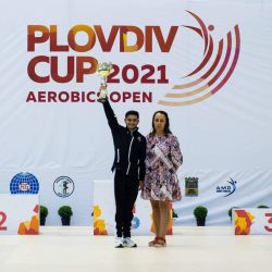 Conquista coahuilense Iván Veloz el oro en el Plovdiv Cup 2021 Aerobics Open1