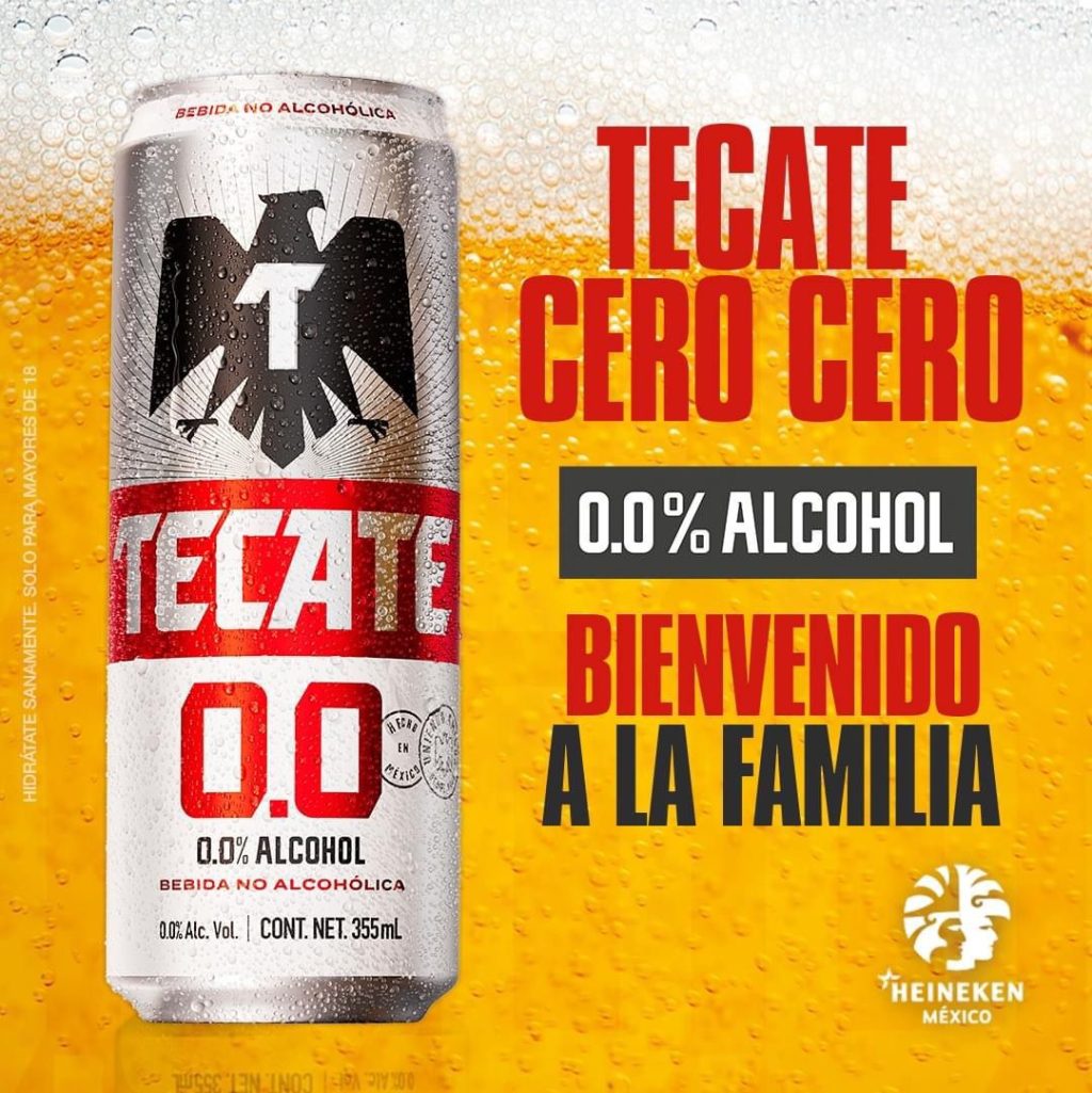 Llega Tecate 0.0, cerveza sin alcohol que conquistará a los paladares